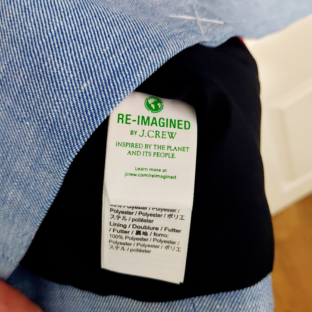 J. CREW New Parke Blazer in Stretch Linen - Atlantic White TALL - Picture 6 of 8